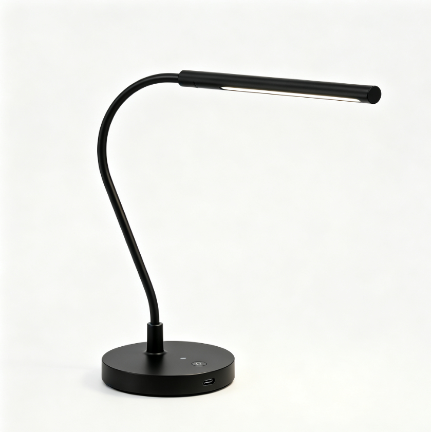 Lampe de dessin LED réglable col de cygne | Lampe de bureau noire, lumière neutre sans scintillement
