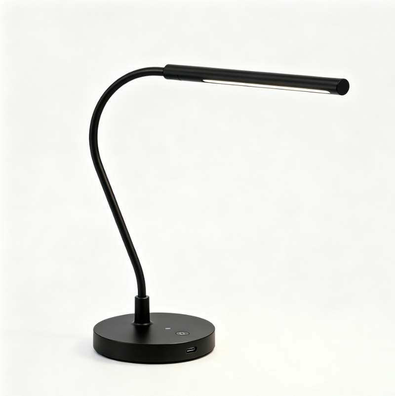 Lampe de dessin LED réglable col de cygne | Lampe de bureau noire, lumière neutre sans scintillement