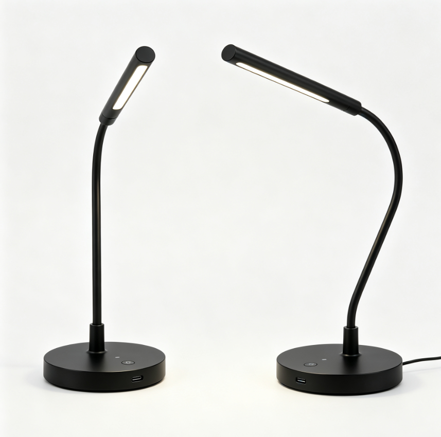 Lampe de dessin LED réglable col de cygne | Lampe de bureau noire, lumière neutre sans scintillement
