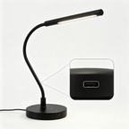 Lampe de dessin LED réglable col de cygne | Lampe de bureau noire, lumière neutre sans scintillement