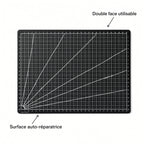 Tapis de découpe A4 auto-réparateur double face, grille de mesure, pour dessin technique et bureau