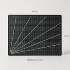 Tapis de découpe A4 auto-réparateur double face, grille de mesure, pour dessin technique et bureau