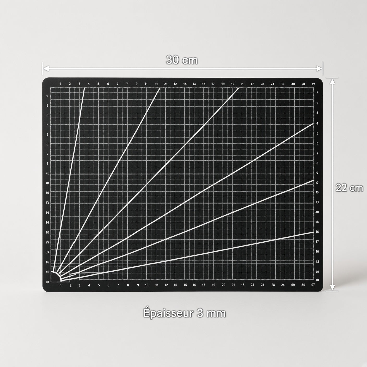 Tapis de découpe A4 auto-réparateur double face, grille de mesure, pour dessin technique et bureau