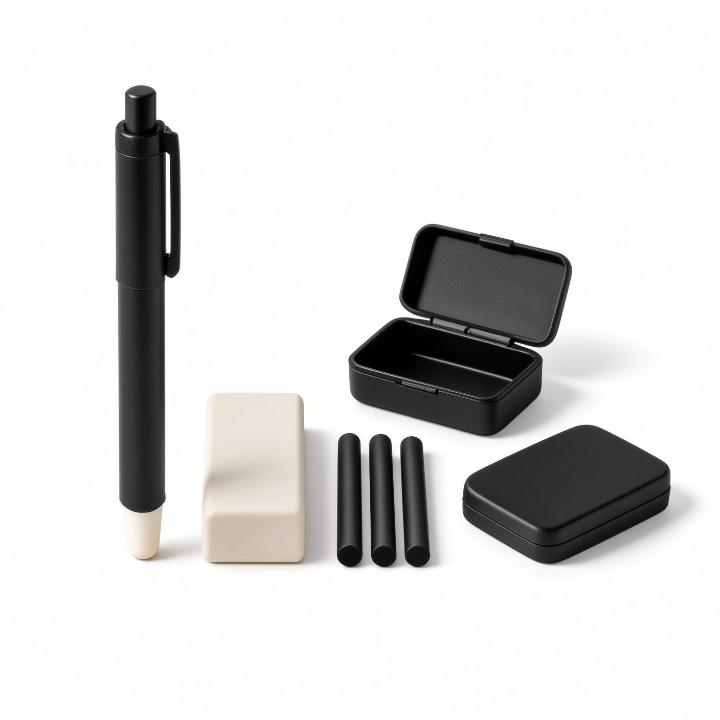 Kit gommes de dessin technique précision, gomme stylo + gomme bloc + recharges, pour architecture et croquis